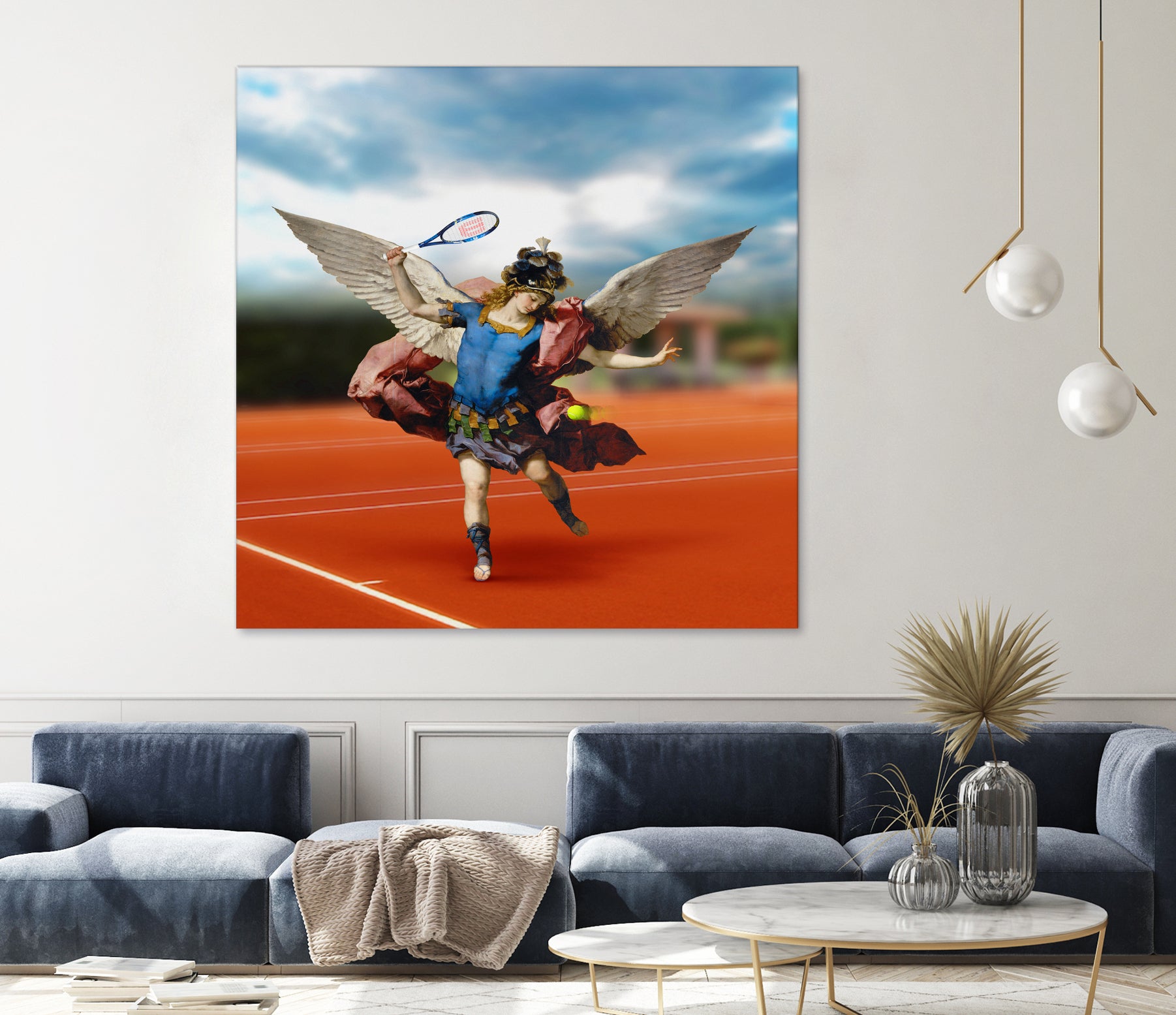 The Tennis Player by José Luis Guerrero on GIANT ART - blue photo manipulation