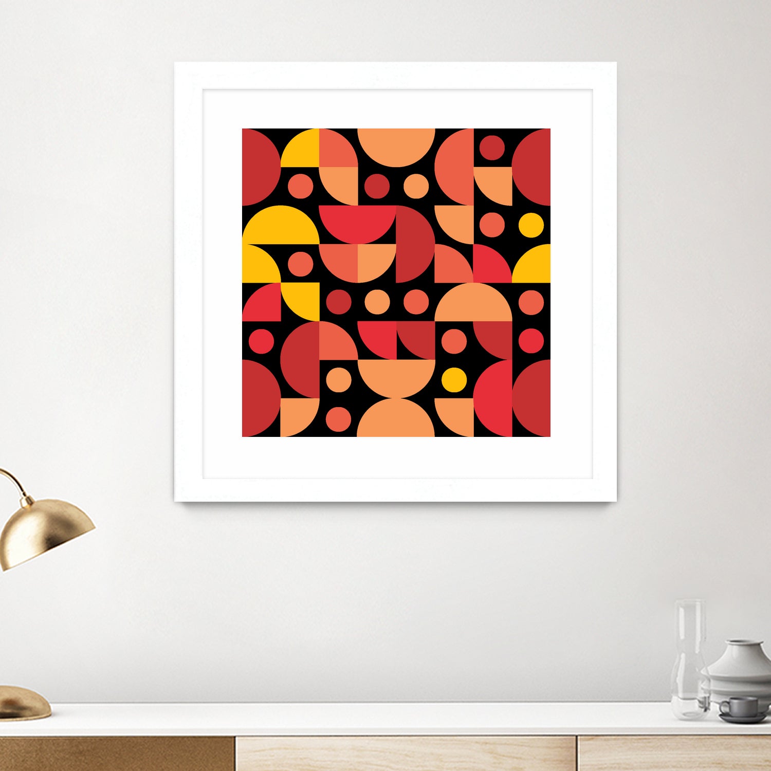 Funky Retro Pattern warm colours by Tal Hayoun on GIANT ART - red vector illustration