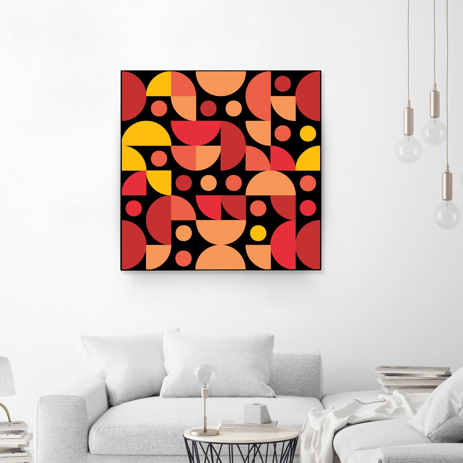 Funky Retro Pattern warm colours by Tal Hayoun on GIANT ART - red vector illustration