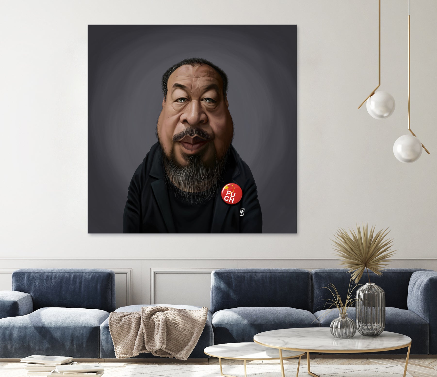 Ai WeiWei by Rob Snow on GIANT ART - black digital painting