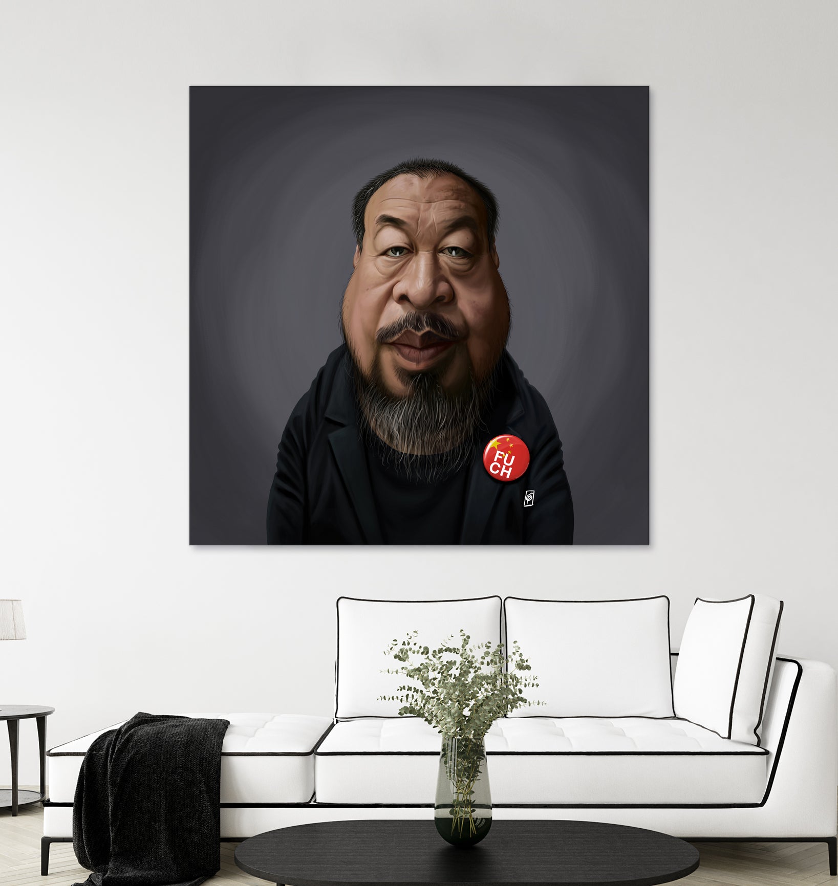 Ai WeiWei by Rob Snow on GIANT ART - black digital painting