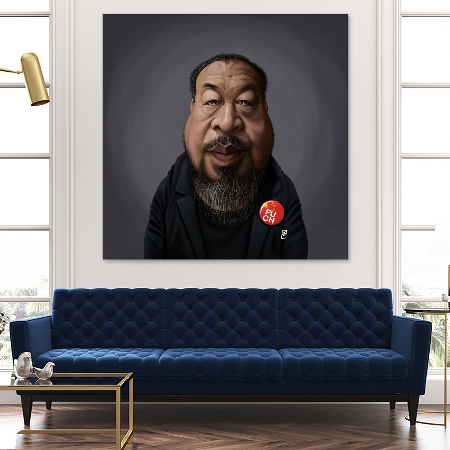 Ai WeiWei by Rob Snow on GIANT ART - black digital painting