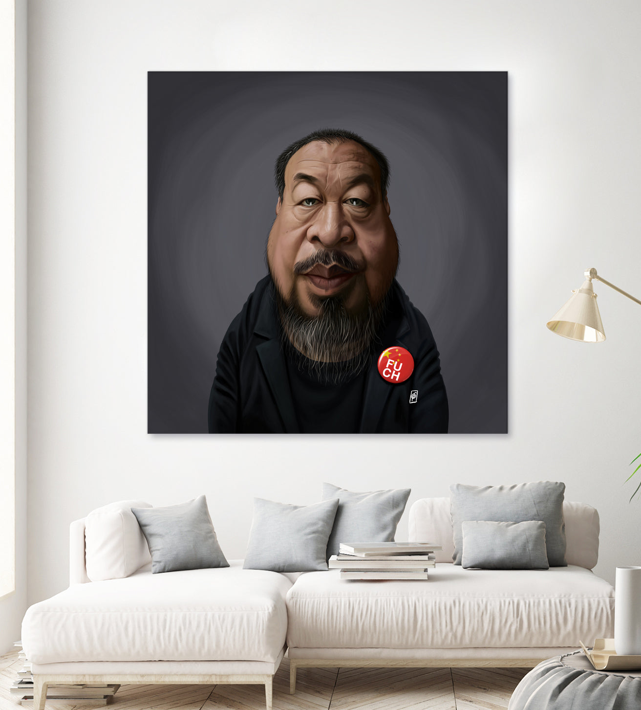 Ai WeiWei by Rob Snow on GIANT ART - black digital painting