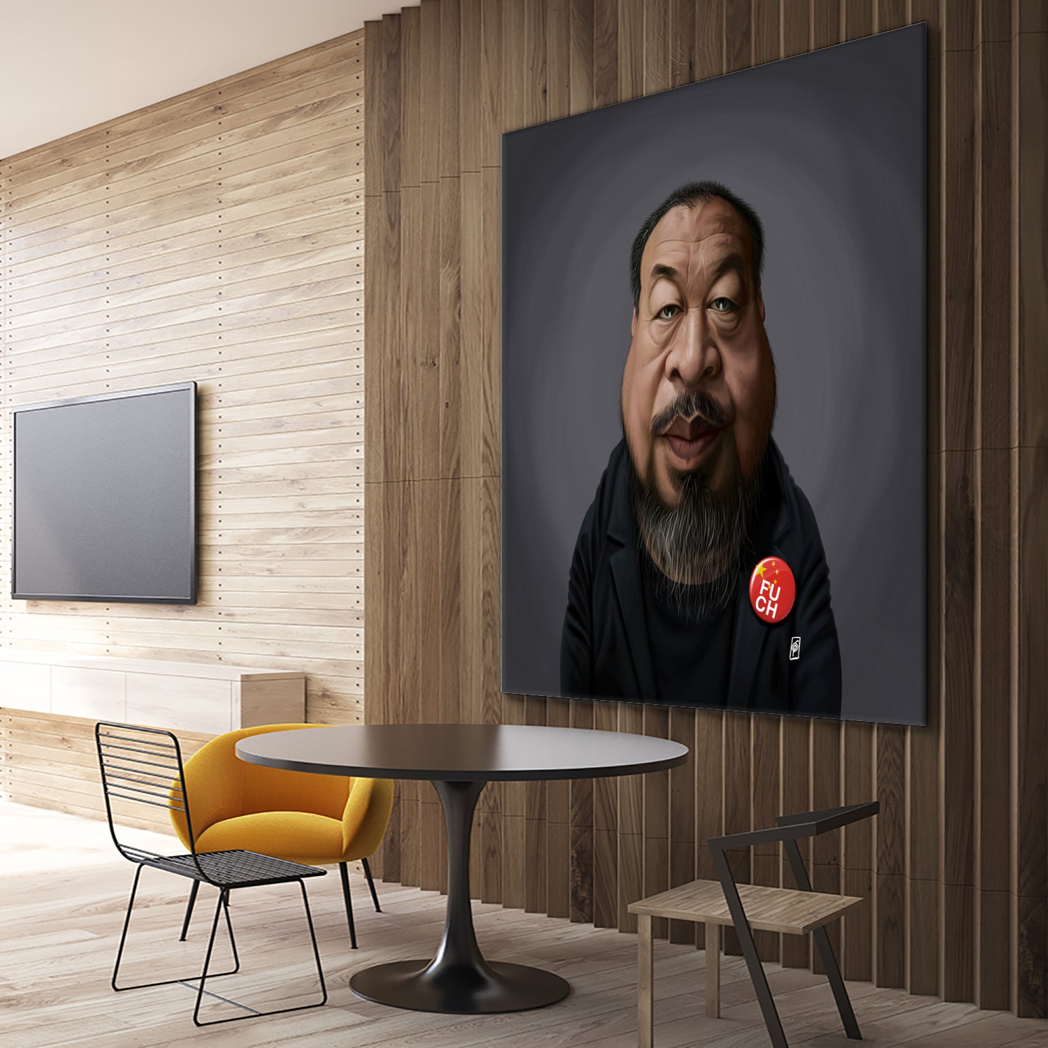 Ai WeiWei by Rob Snow on GIANT ART - black digital painting