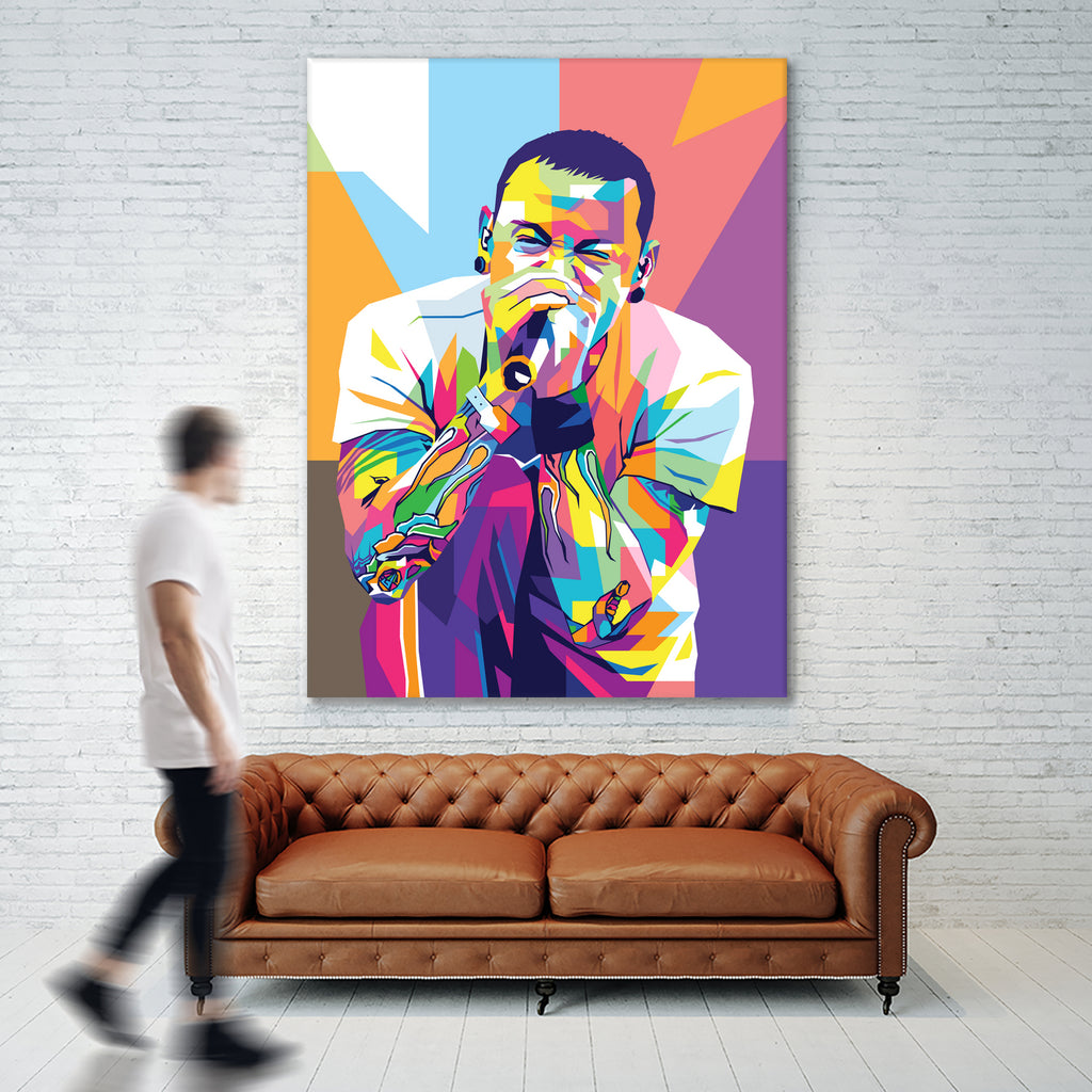 Chester Bennington by Art Style on GIANT ART - white digital drawing