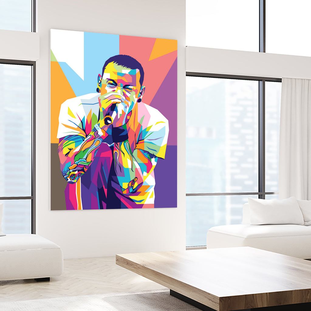 Chester Bennington by Art Style on GIANT ART - white digital drawing