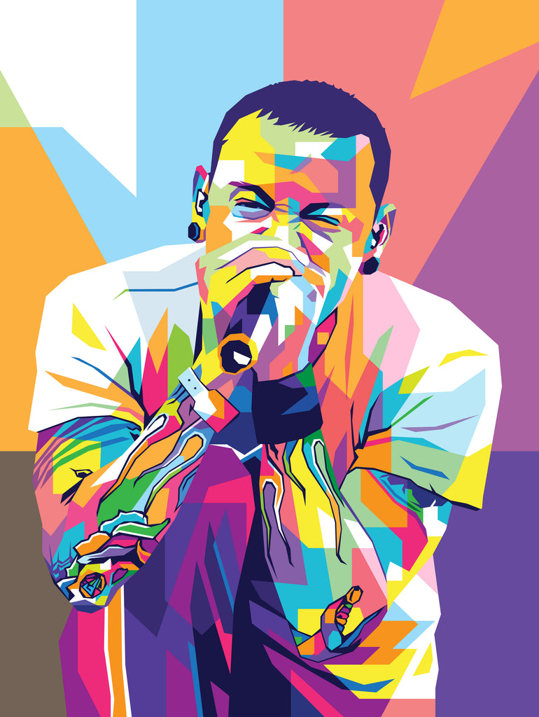 Chester Bennington by Art Style on GIANT ART - white digital drawing