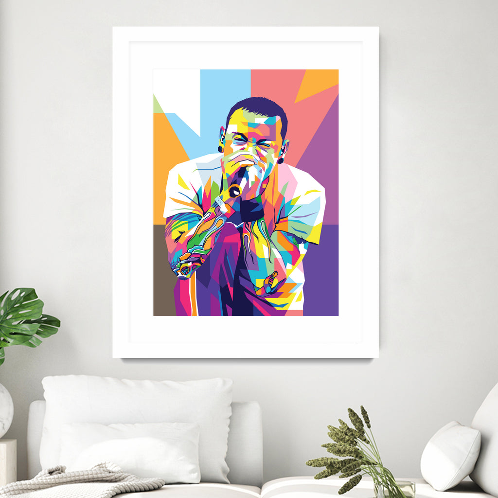 Chester Bennington by Art Style on GIANT ART - white digital drawing