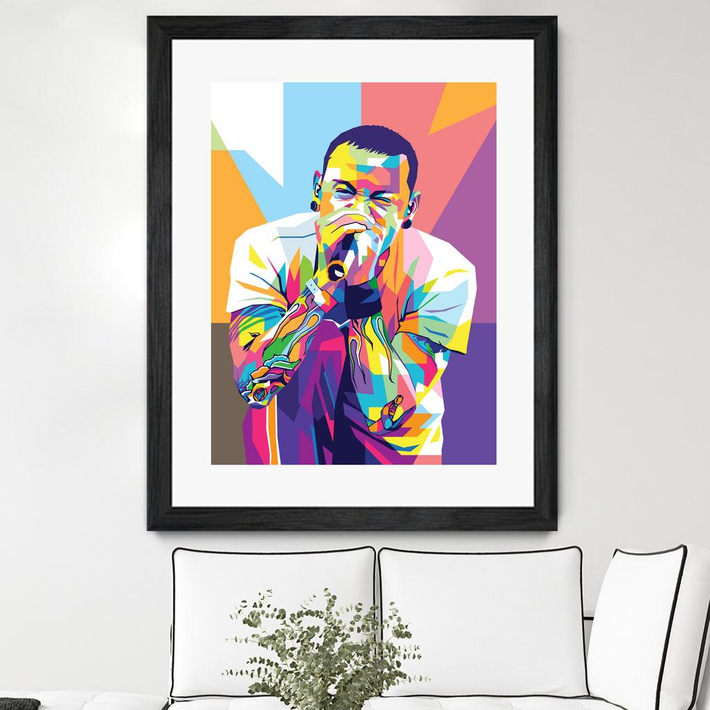 Chester Bennington by Art Style on GIANT ART - white digital drawing