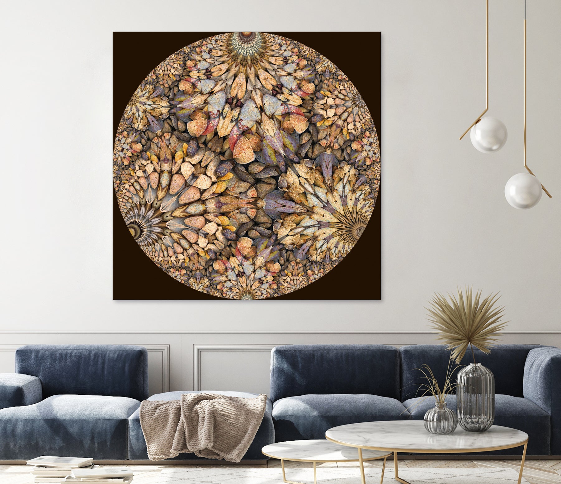 Hyperbolic Pebbles by Digital Crafts on GIANT ART - brown digital painting