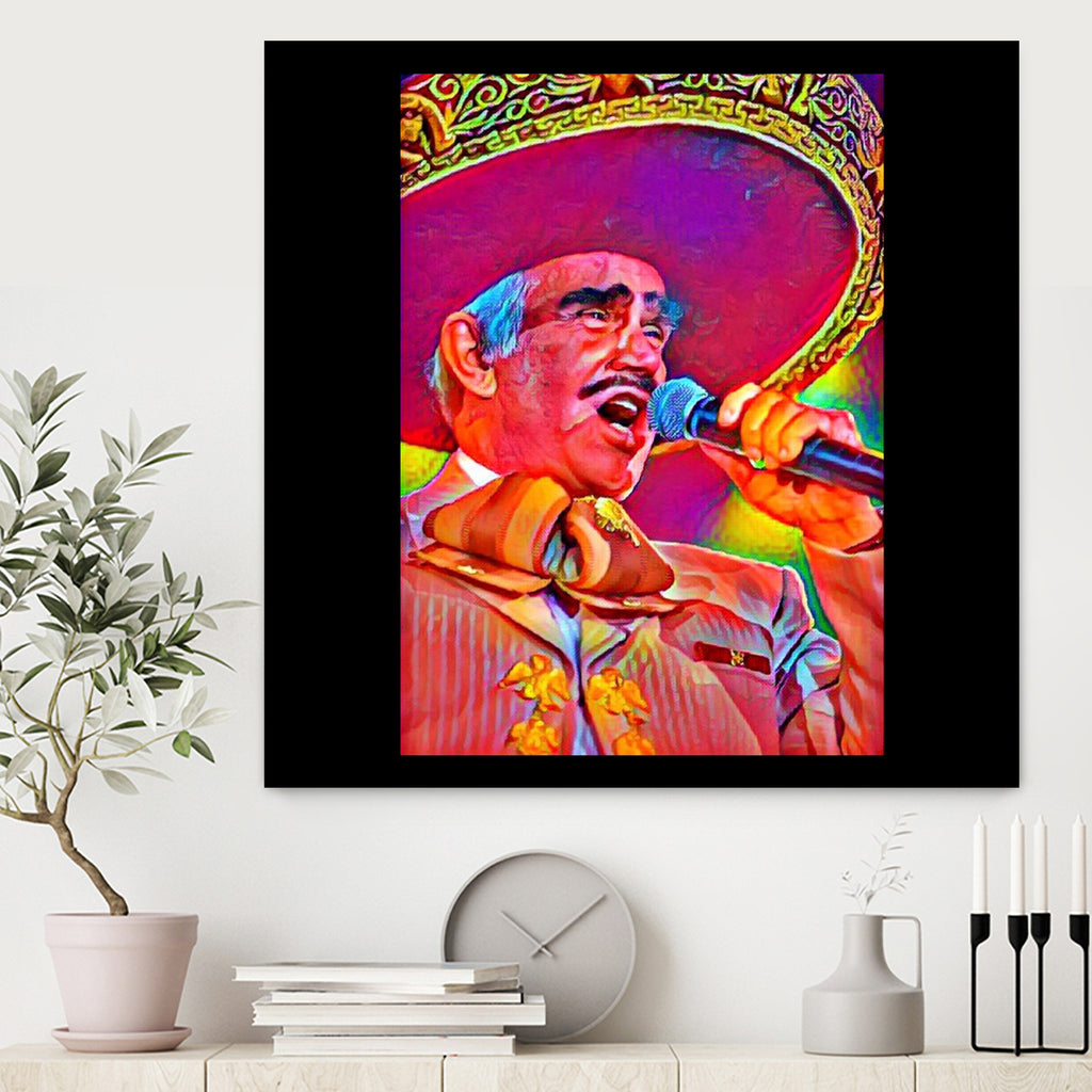 Vicente Fernández by Joseph Herrera on GIANT ART - white digital painting