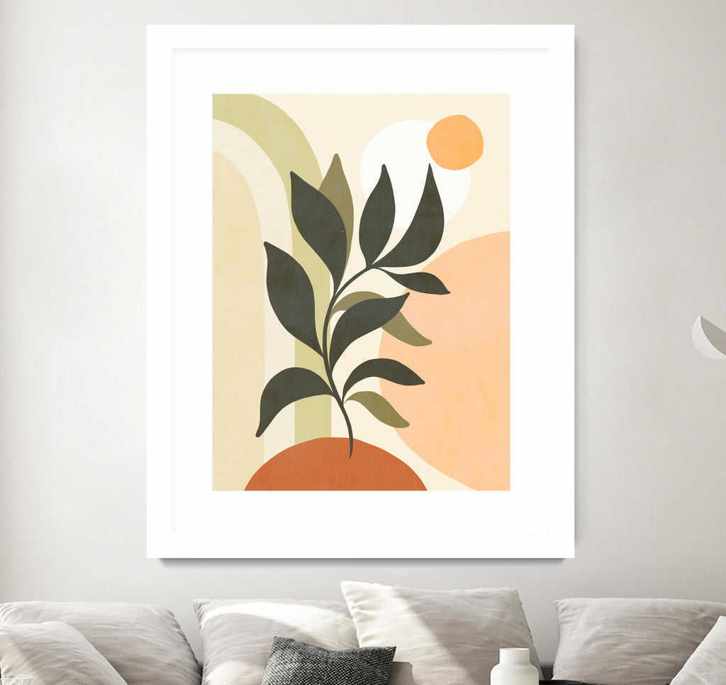 Earthy Tropical Foliage nº2 by Dominique Van Roey on GIANT ART - brown digital drawing