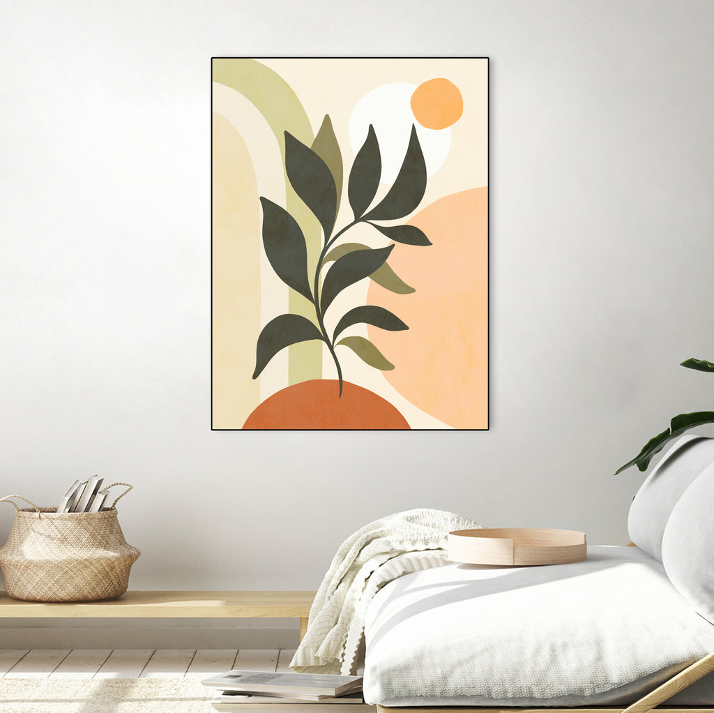 Earthy Tropical Foliage nº2 by Dominique Van Roey on GIANT ART - brown digital drawing