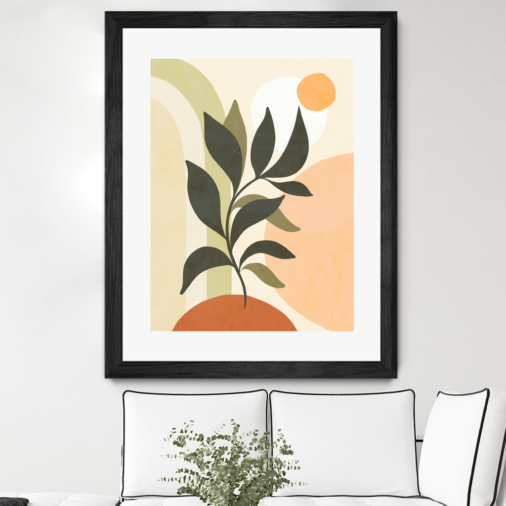 Earthy Tropical Foliage nº2 by Dominique Van Roey on GIANT ART - brown digital drawing