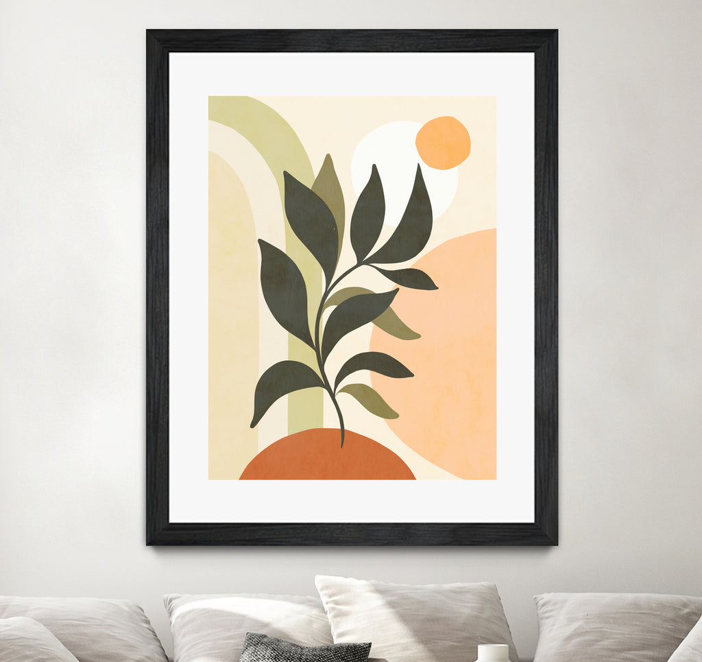 Earthy Tropical Foliage nº2 by Dominique Van Roey on GIANT ART - brown digital drawing