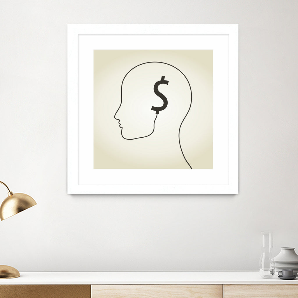 Dollar a head by Aleksandr Vector on GIANT ART - white vector illustration