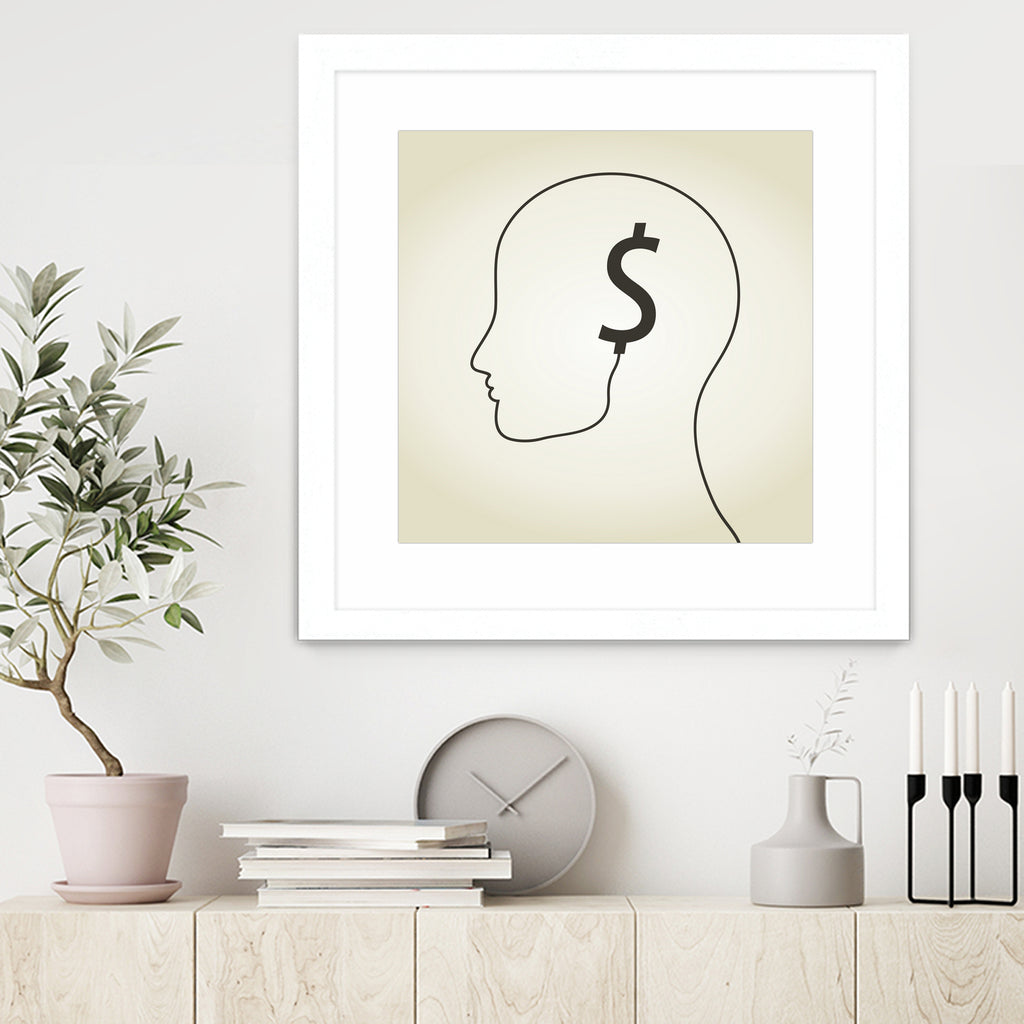 Dollar a head by Aleksandr Vector on GIANT ART - white vector illustration