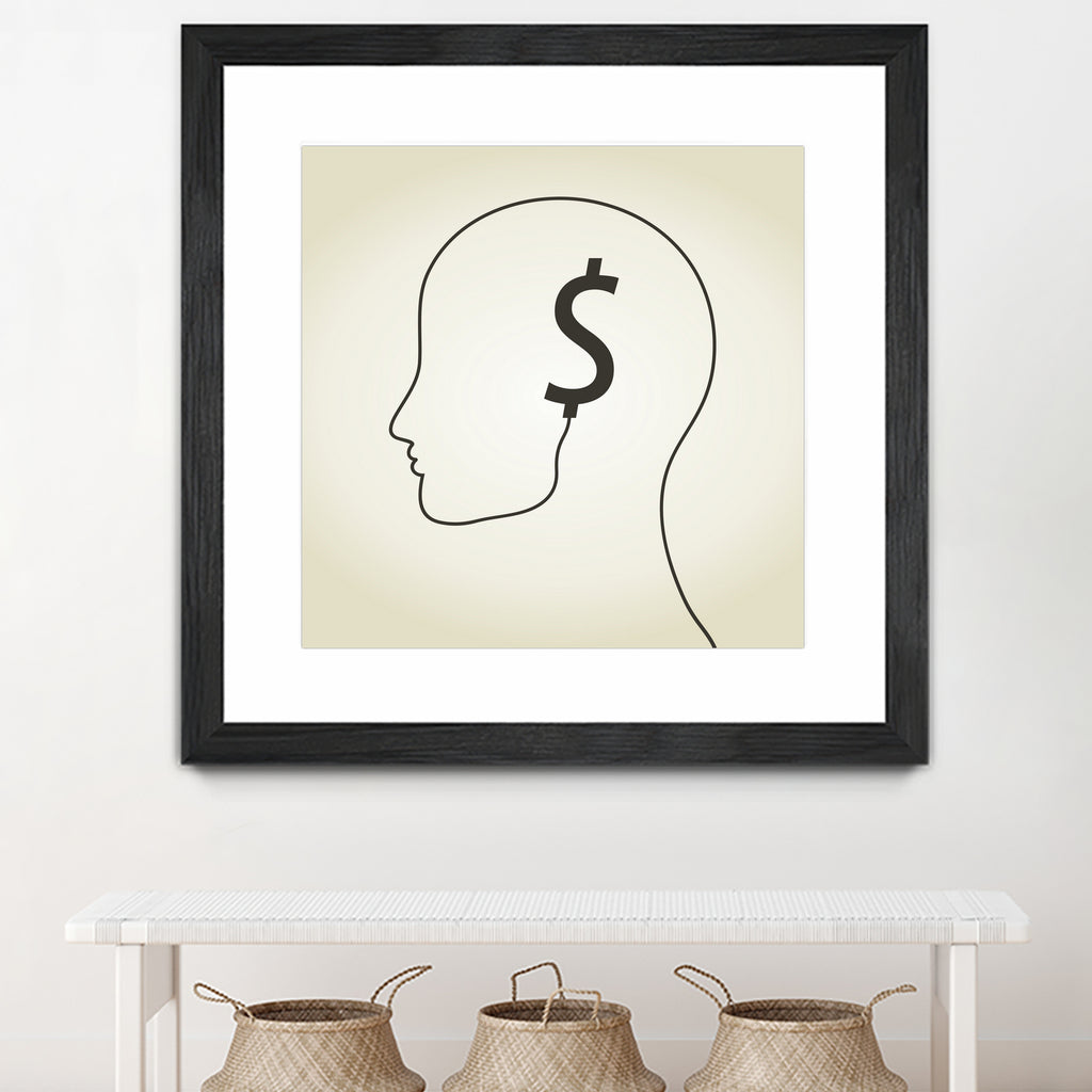 Dollar a head by Aleksandr Vector on GIANT ART - white vector illustration