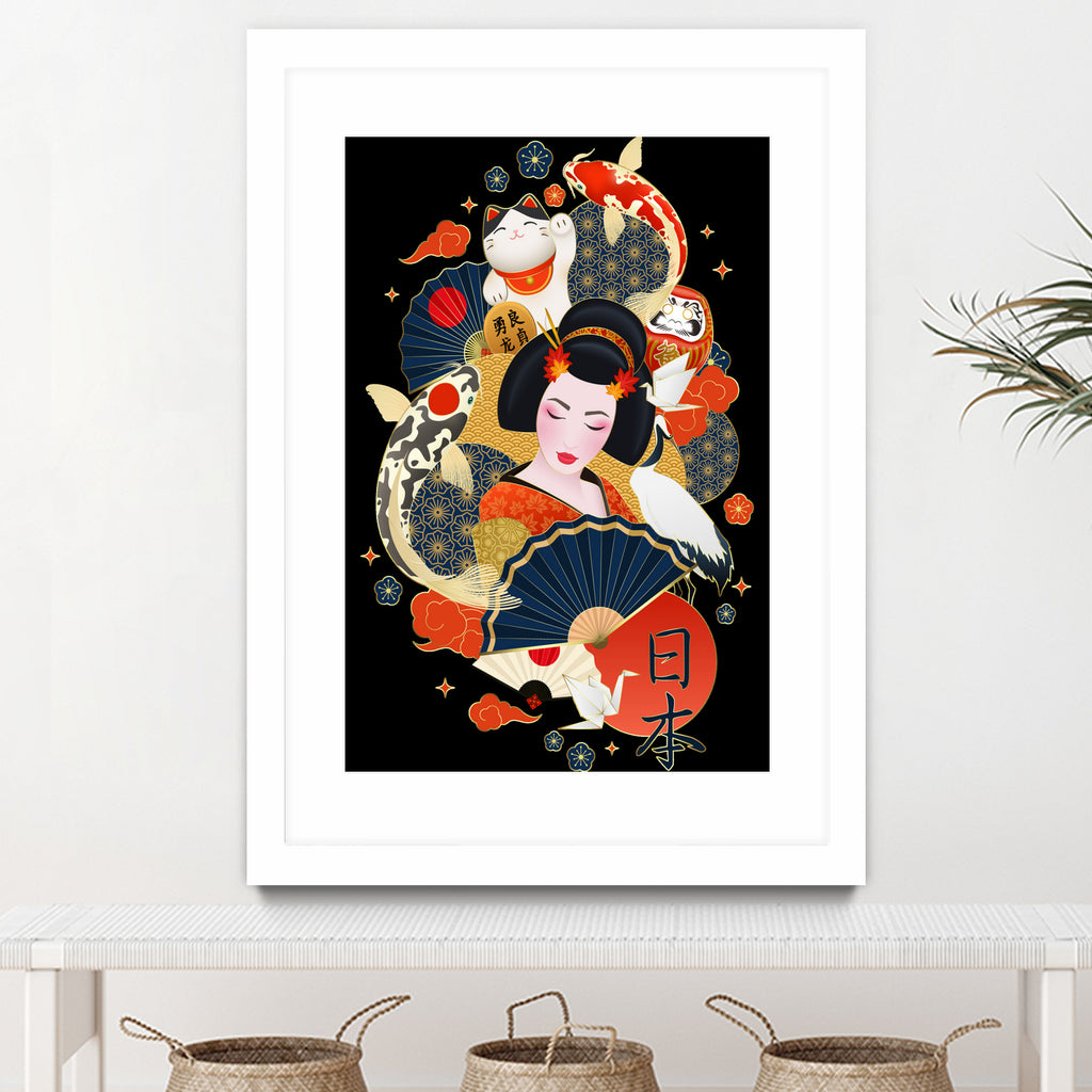 Geisha by Lord Chris on GIANT ART - white digital drawing