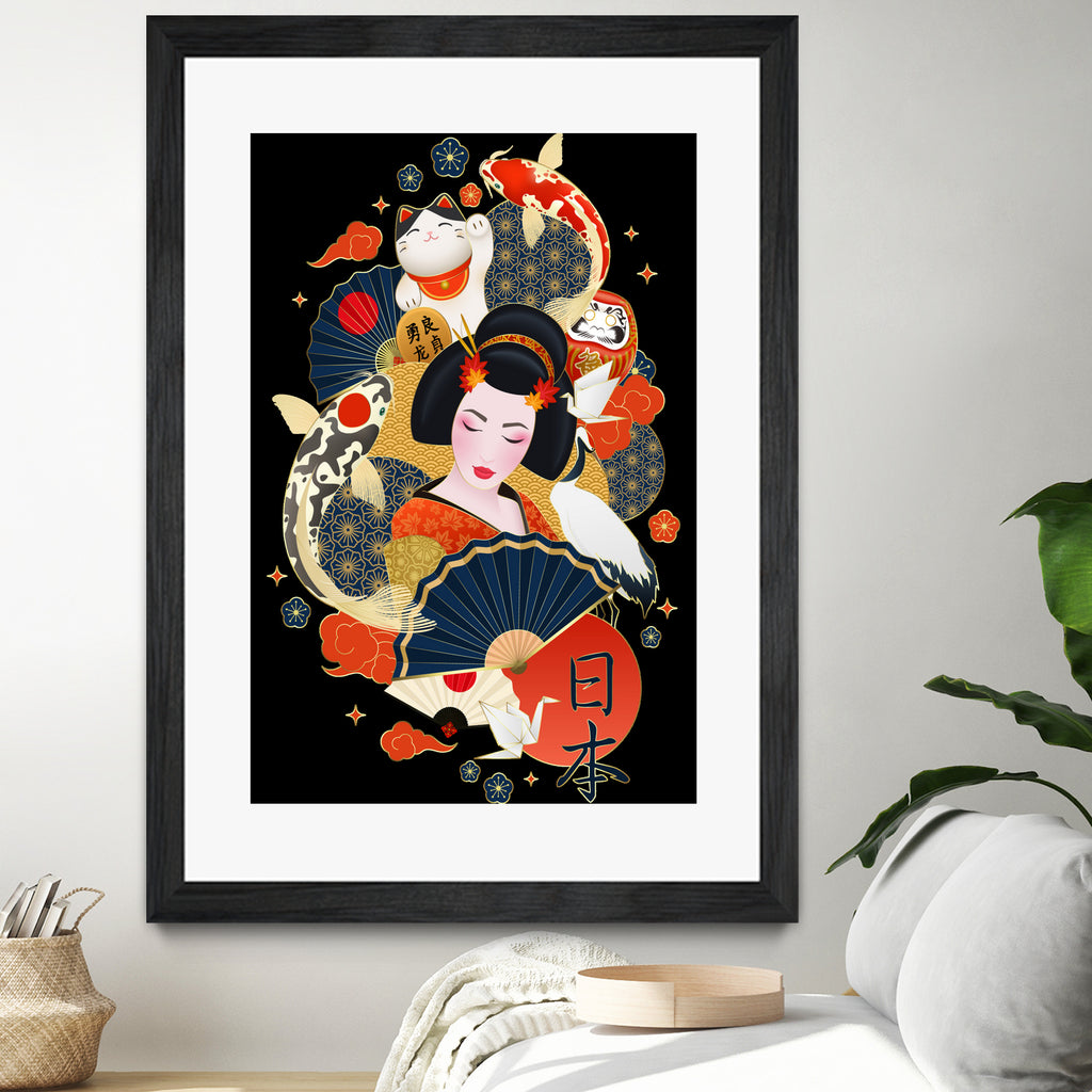 Geisha by Lord Chris on GIANT ART - white digital drawing