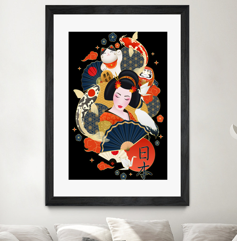 Geisha by Lord Chris on GIANT ART - white digital drawing