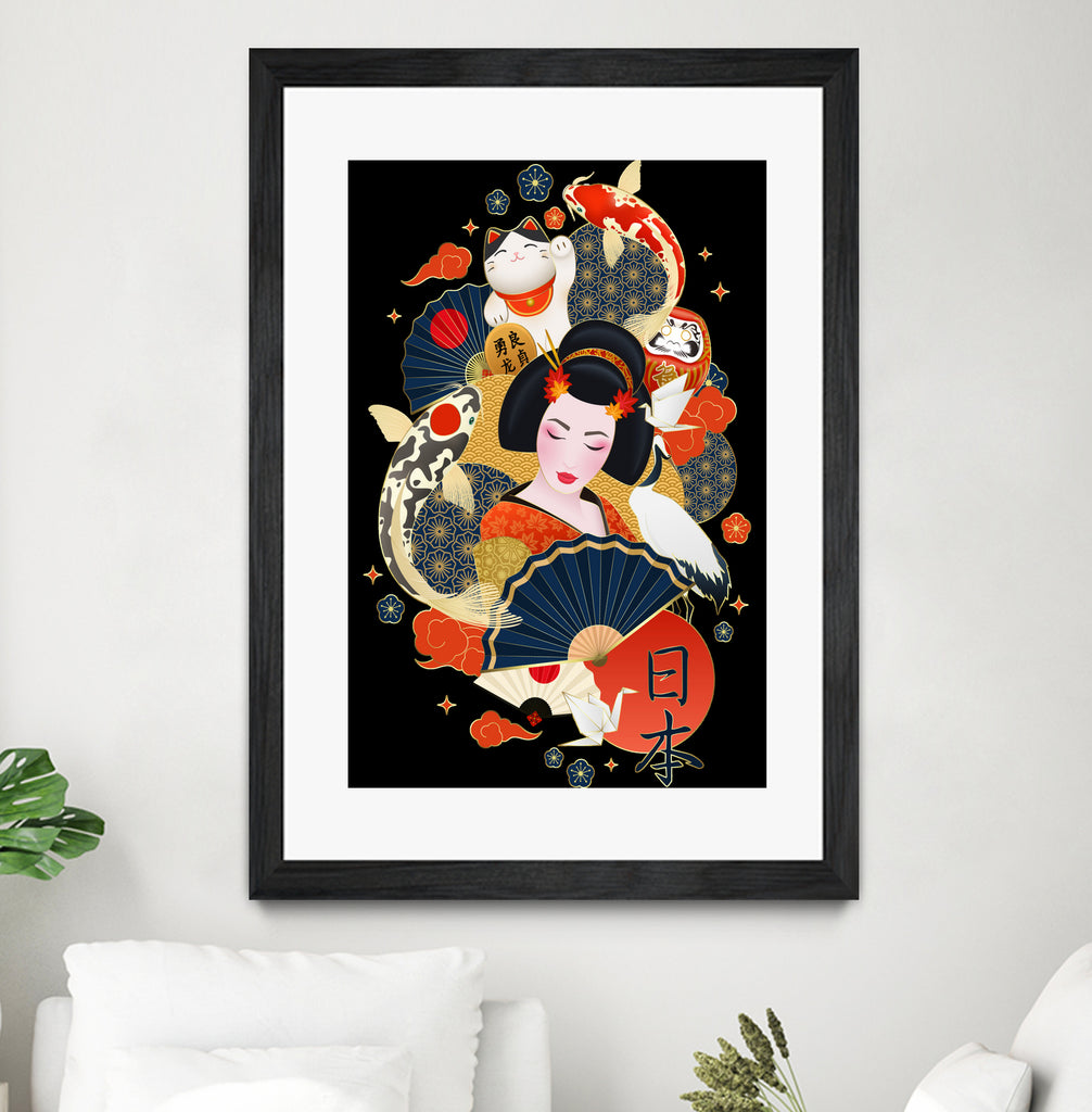 Geisha by Lord Chris on GIANT ART - white digital drawing