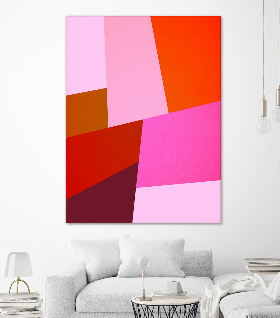 From Summer to Fall - Geometry Nº2 by Dominique Van Roey on GIANT ART - pink mixed media