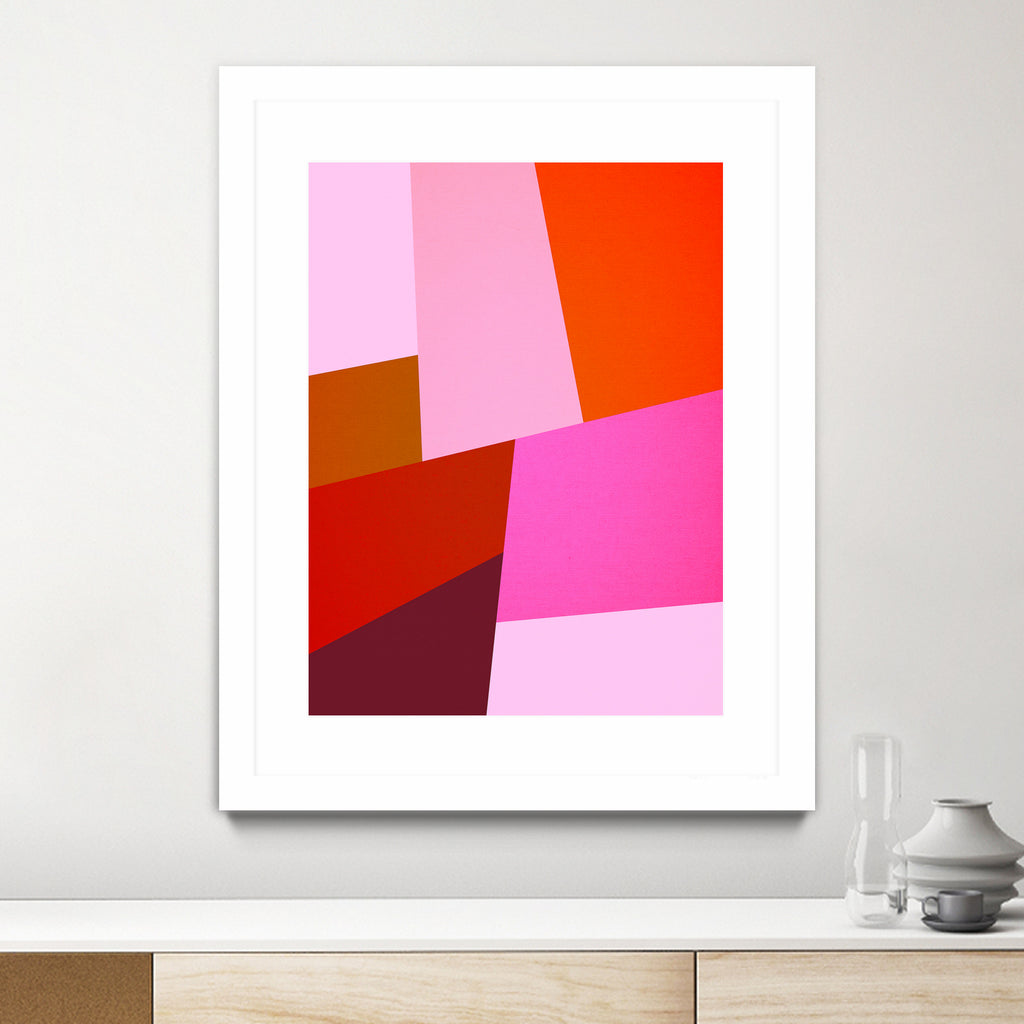 From Summer to Fall - Geometry Nº2 by Dominique Van Roey on GIANT ART - pink mixed media