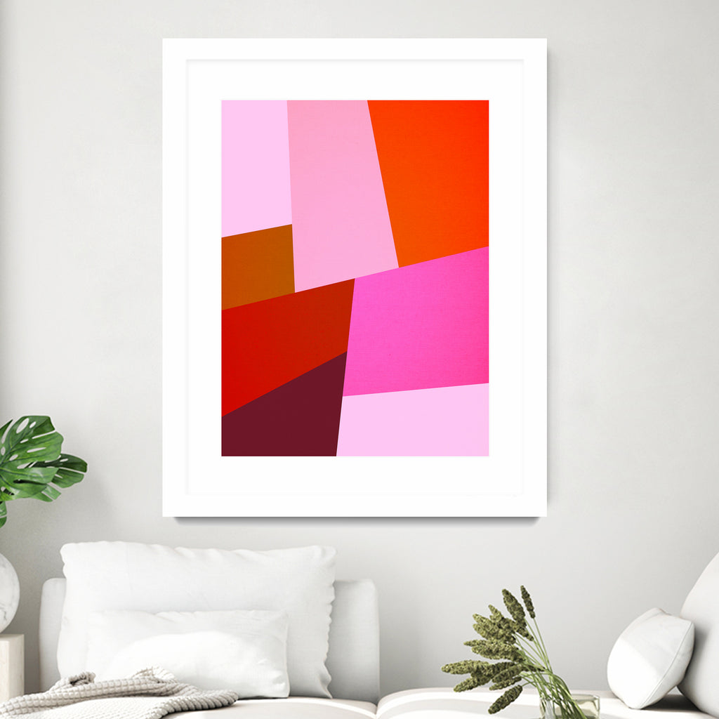 From Summer to Fall - Geometry Nº2 by Dominique Van Roey on GIANT ART - pink mixed media