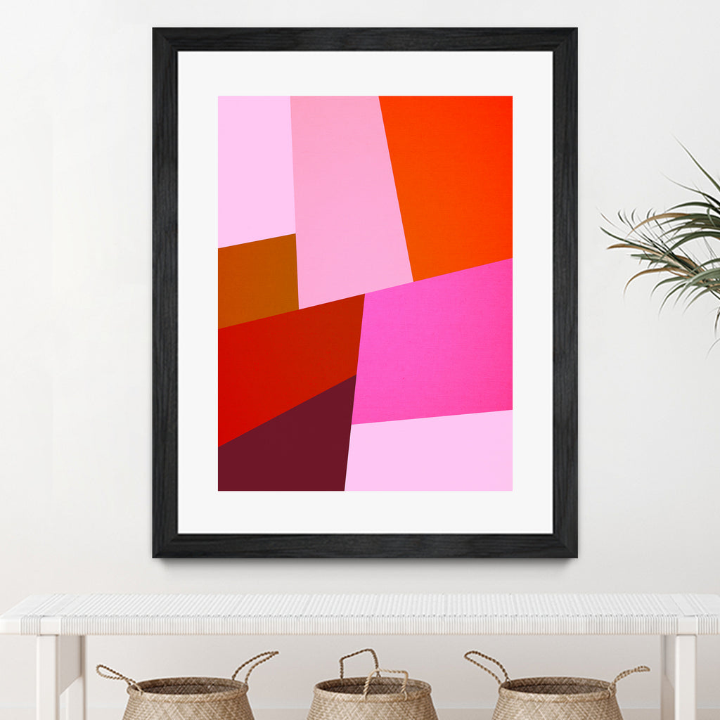 From Summer to Fall - Geometry Nº2 by Dominique Van Roey on GIANT ART - pink mixed media