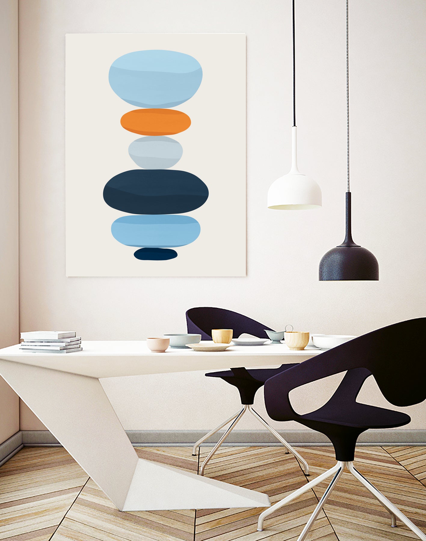 Abstraction A by Vitor Costa on GIANT ART - blue digital painting