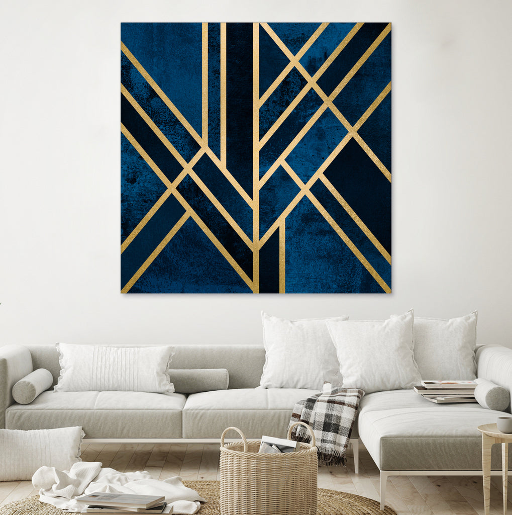 Art Deco Midnight by Elisabeth Fredriksson on GIANT ART - blue digital painting