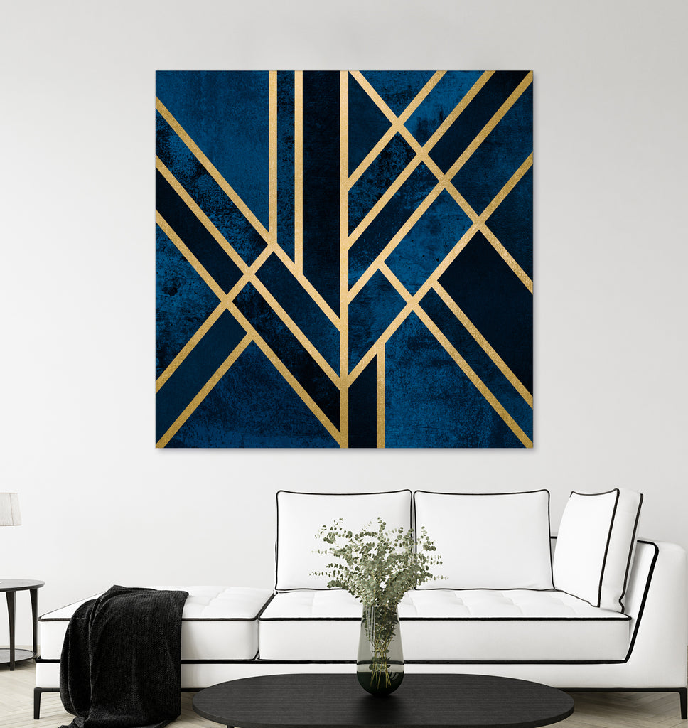 Art Deco Midnight by Elisabeth Fredriksson on GIANT ART - blue digital painting