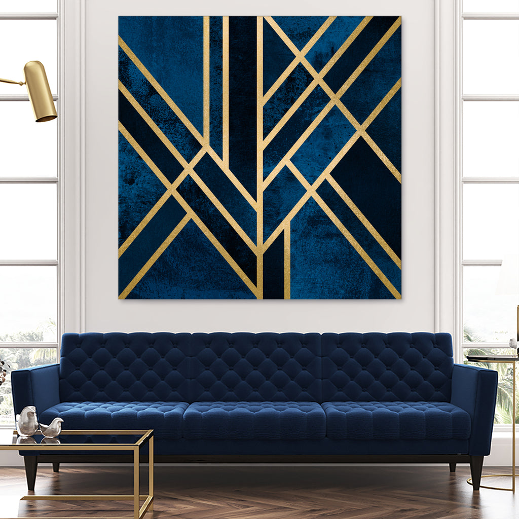 Art Deco Midnight by Elisabeth Fredriksson on GIANT ART - blue digital painting