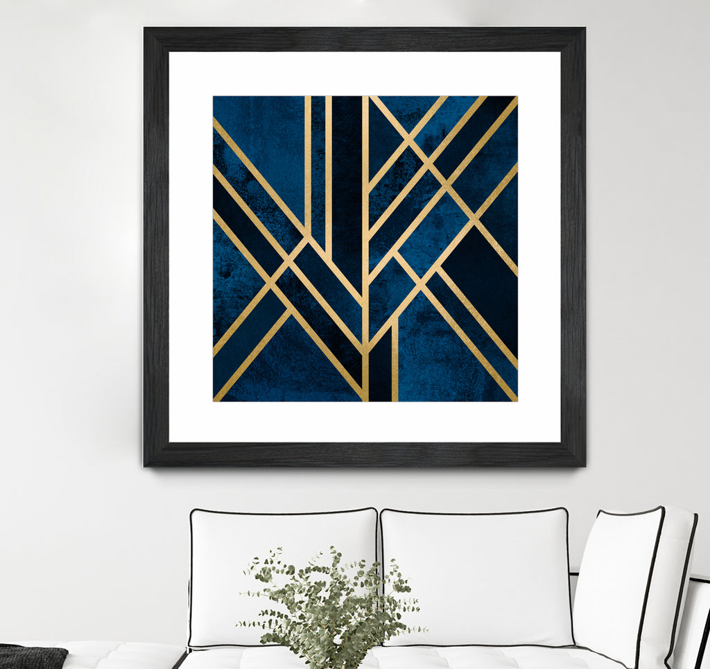 Art Deco Midnight by Elisabeth Fredriksson on GIANT ART - blue digital painting