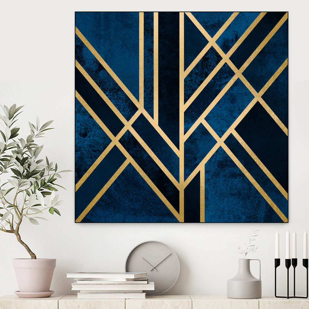 Art Deco Midnight by Elisabeth Fredriksson on GIANT ART - blue digital painting