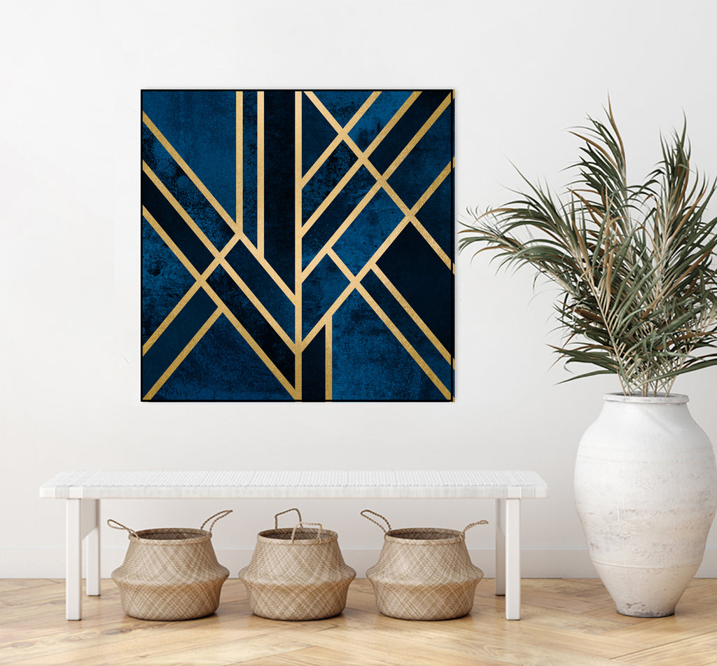 Art Deco Midnight by Elisabeth Fredriksson on GIANT ART - blue digital painting