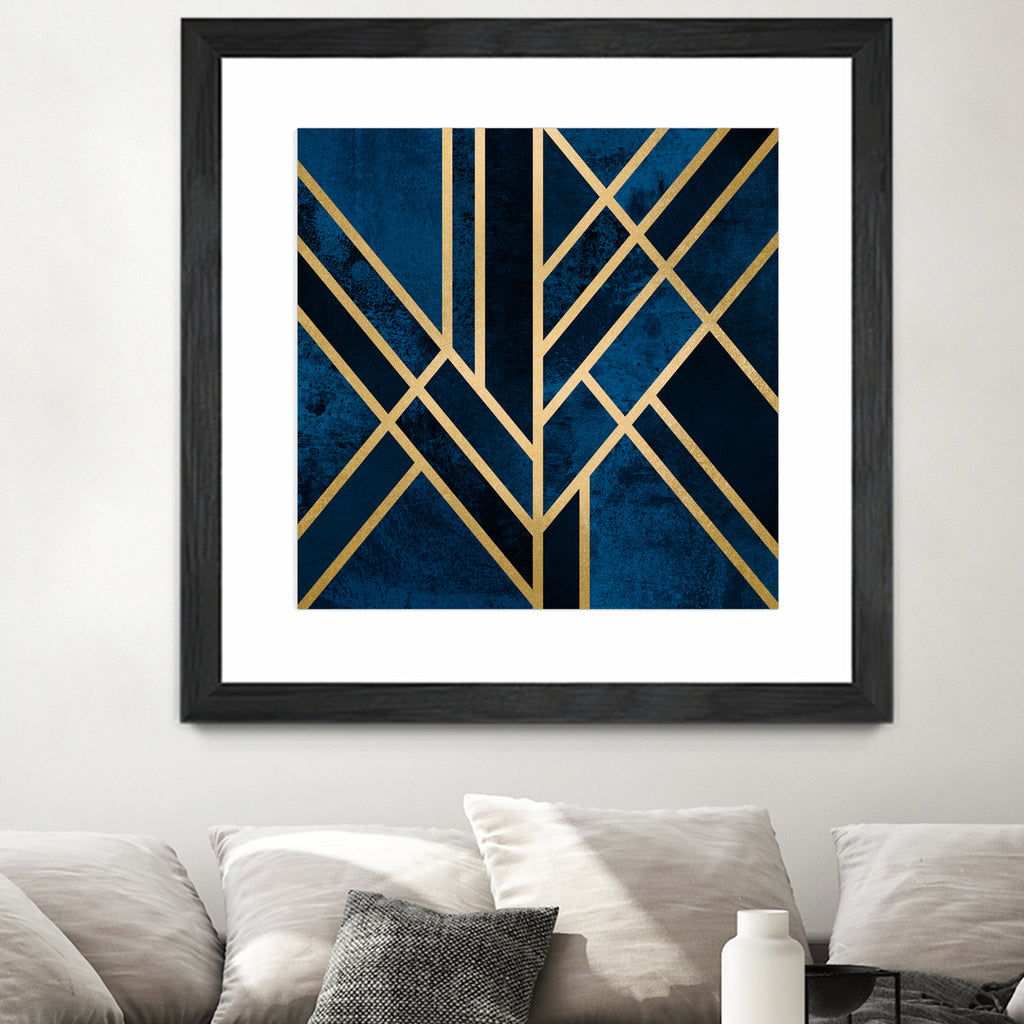 Art Deco Midnight by Elisabeth Fredriksson on GIANT ART - blue digital painting