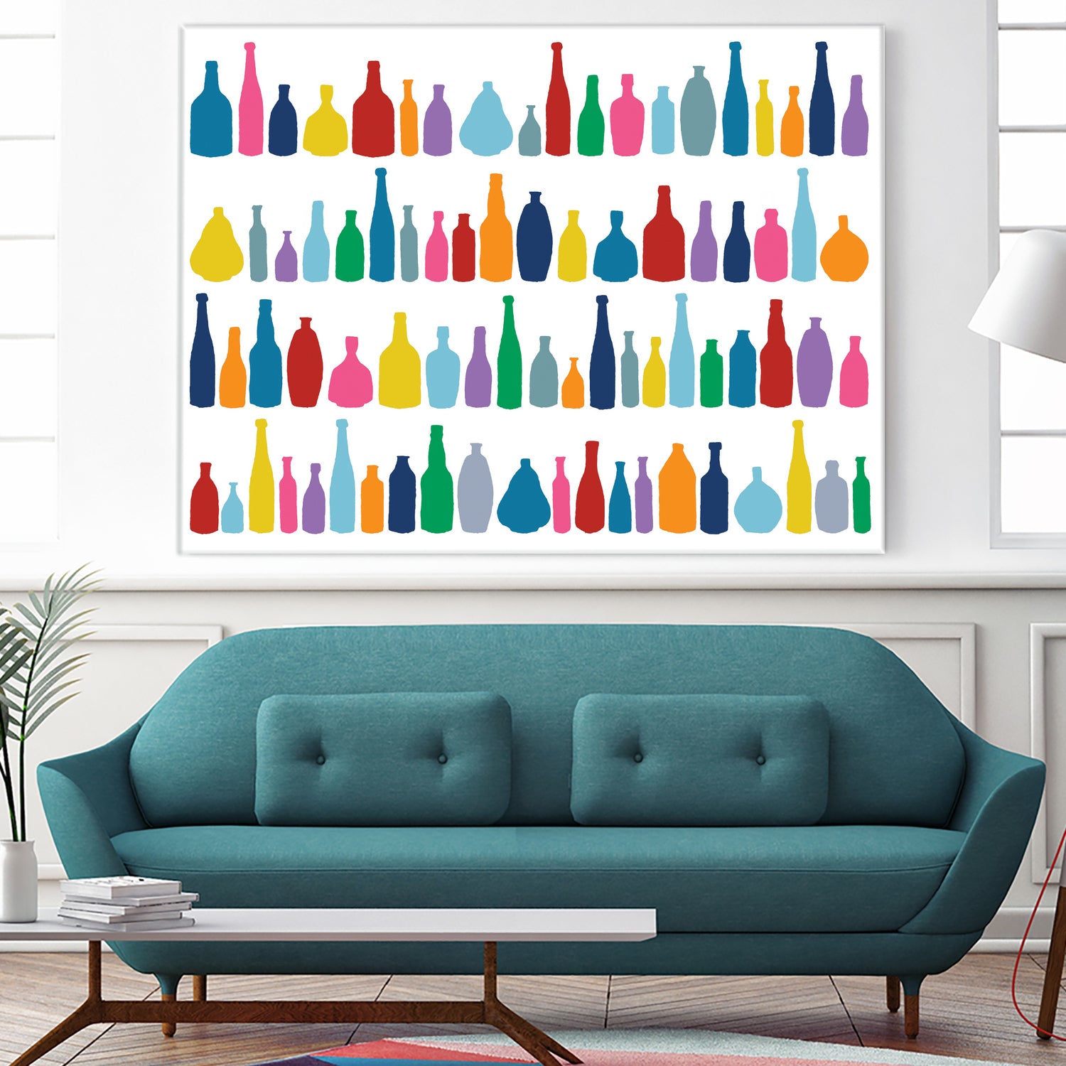 Bottles Multi by Emeline Tate-Robertson on GIANT ART - blue digital painting