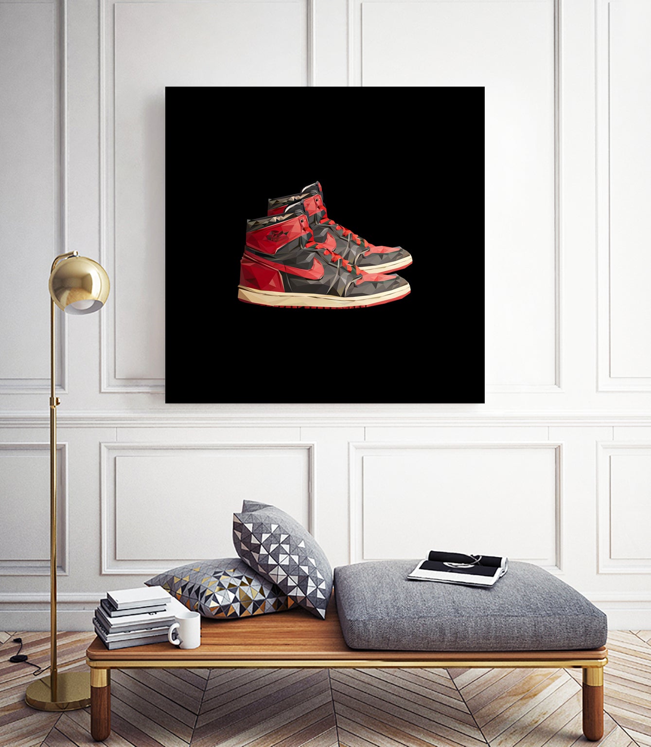 Sneaker hype beast air jordan 1 retro by M Maisur Amin on GIANT ART - black vector illustration