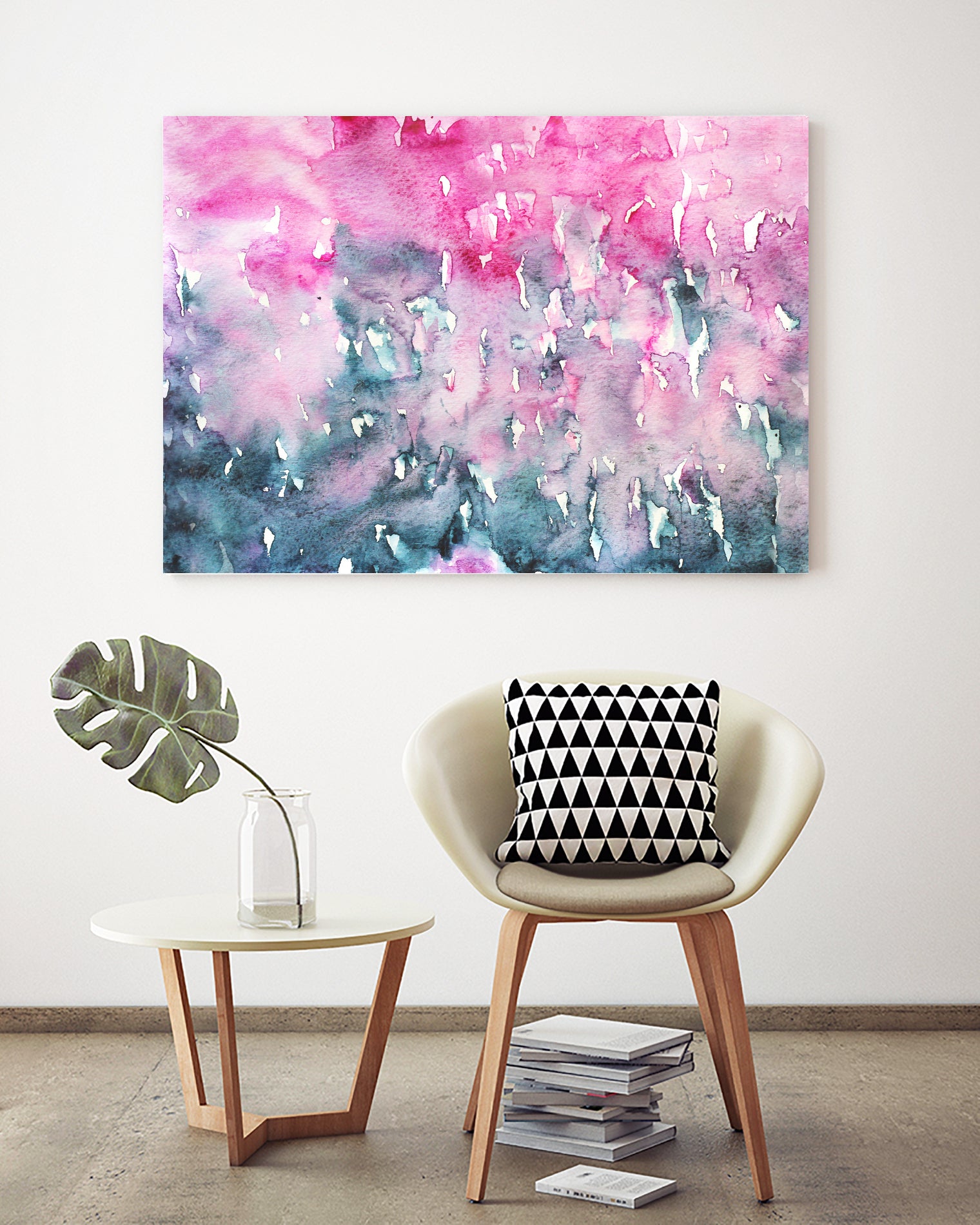 When indigo loves pink || watercolor by Katerina Izotova on GIANT ART - pink mixed media