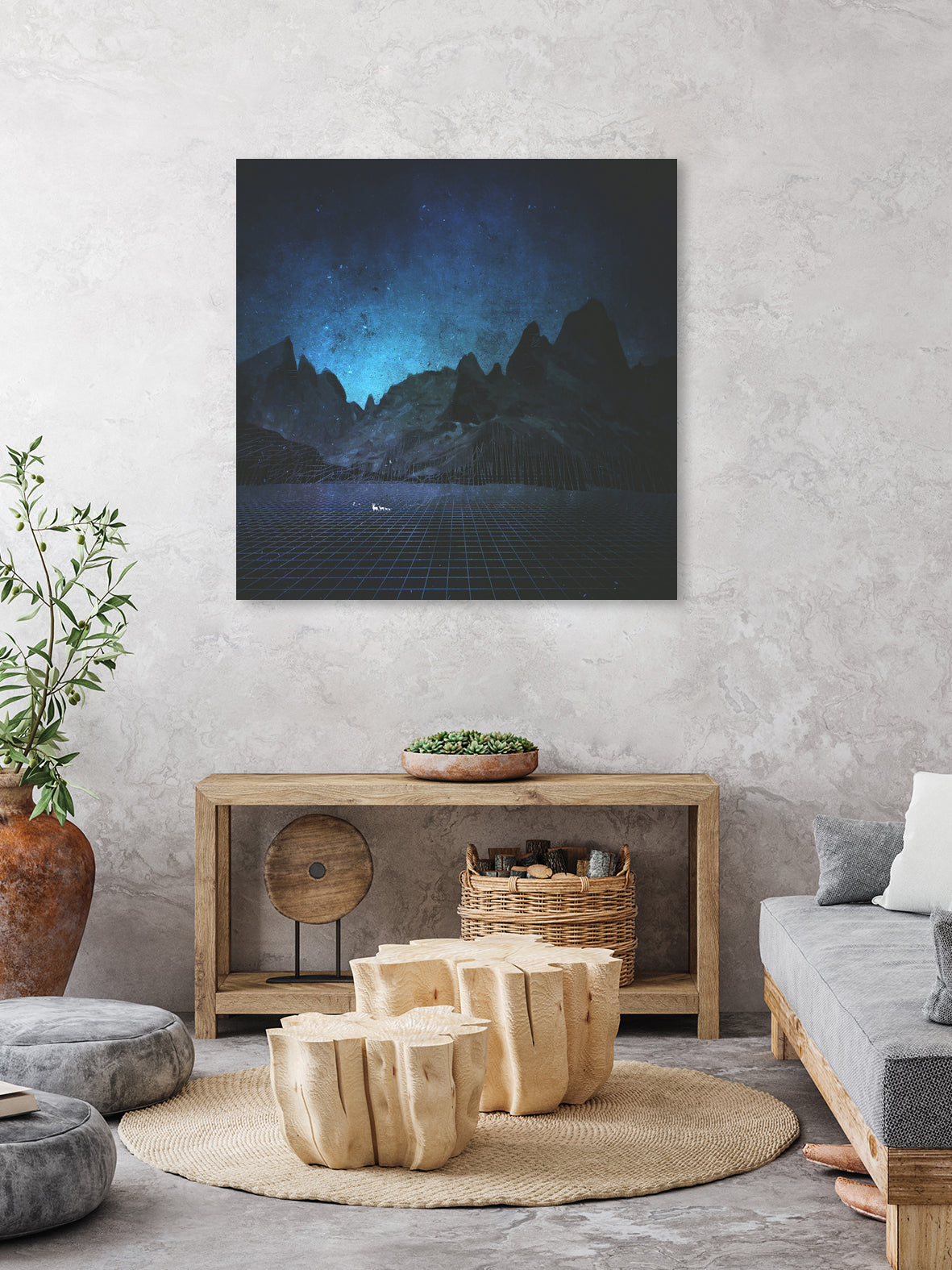 When The Night Has Come, And The Land Is Dark by Jamison Gish on GIANT ART - blue digital painting