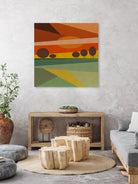 Abstract sunset by M.TERESA HERNANDEZ on GIANT ART - orange digital painting
