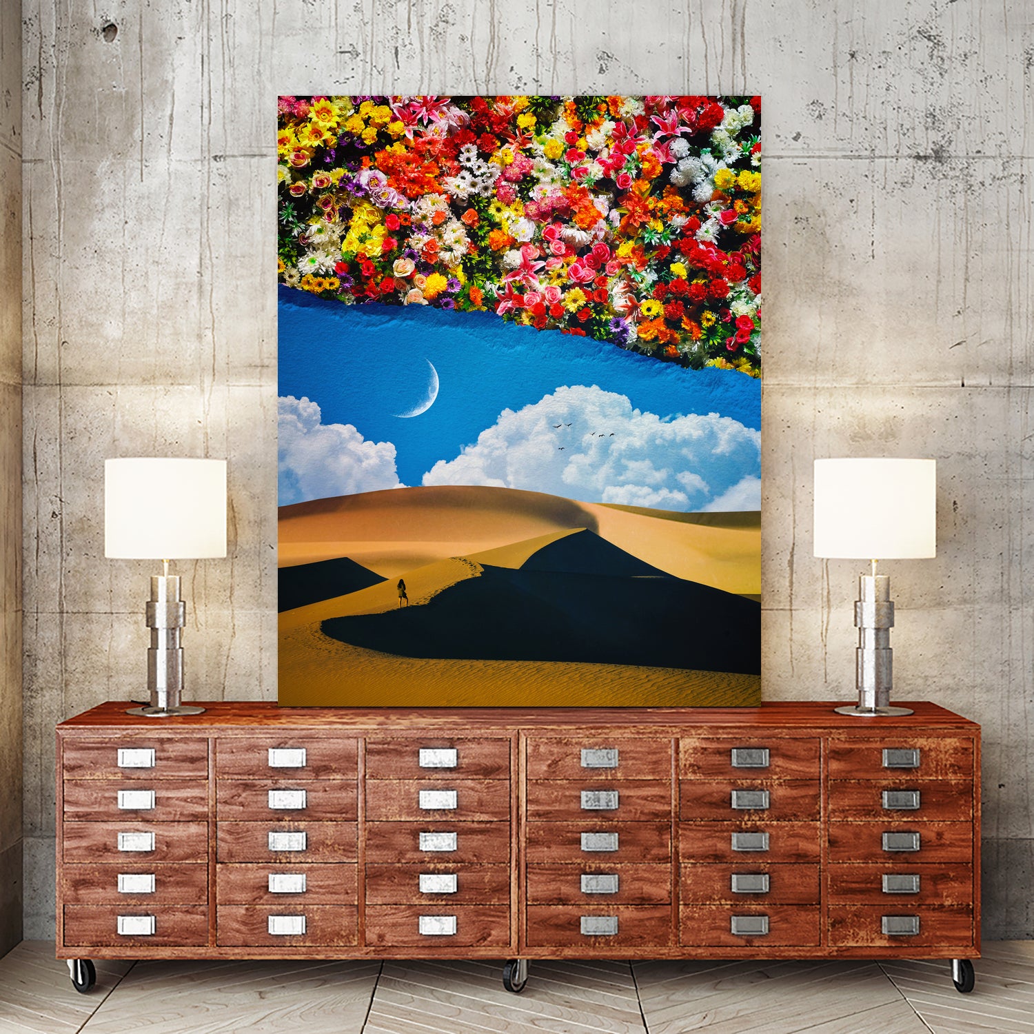 A Desert Full Of Flowers by Seam Less on GIANT ART - black photo manipulation