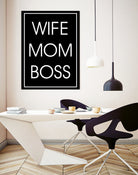 WIFE MOM BOSS by ALMA Studio on GIANT ART - black typography