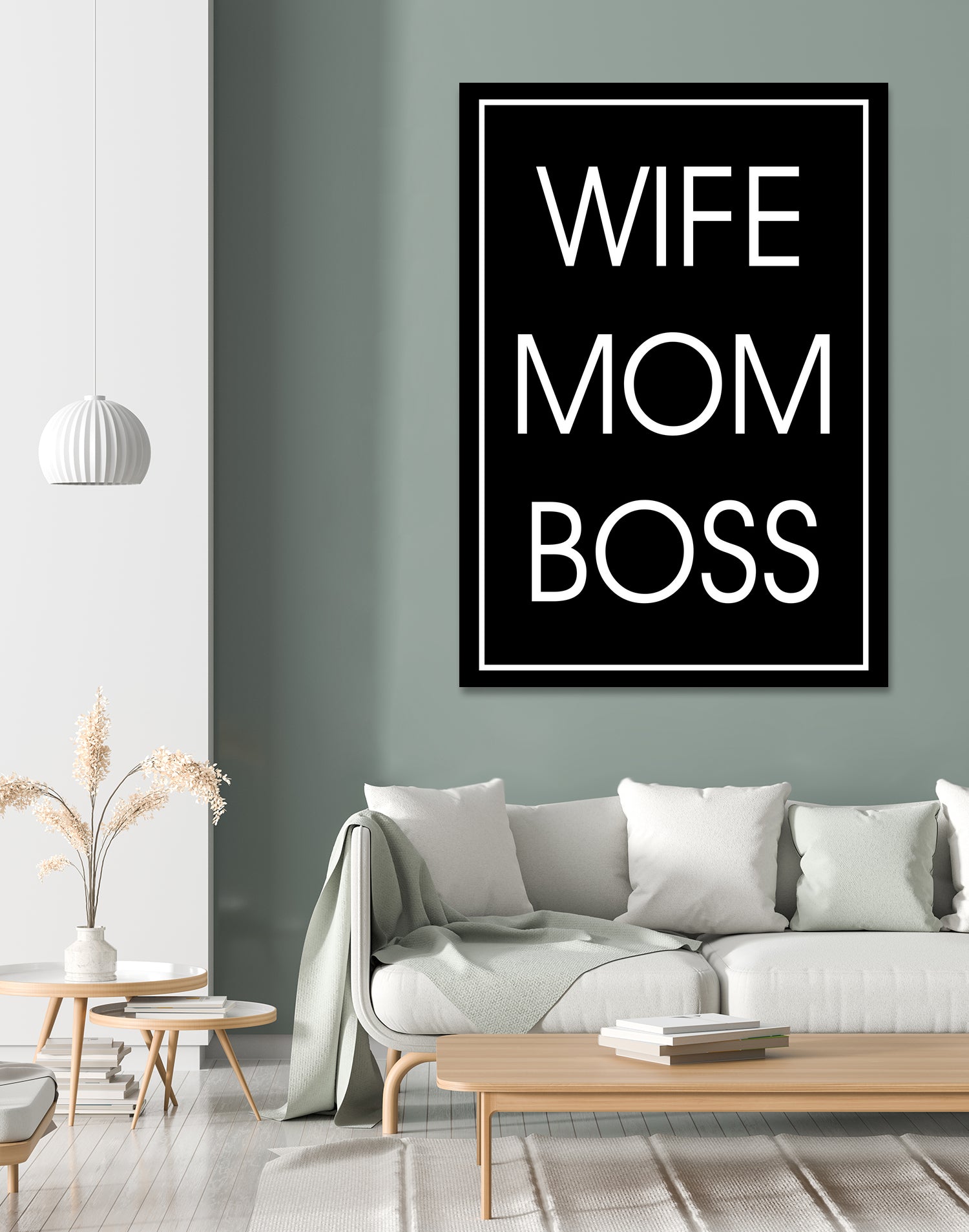 WIFE MOM BOSS by ALMA Studio on GIANT ART - black typography