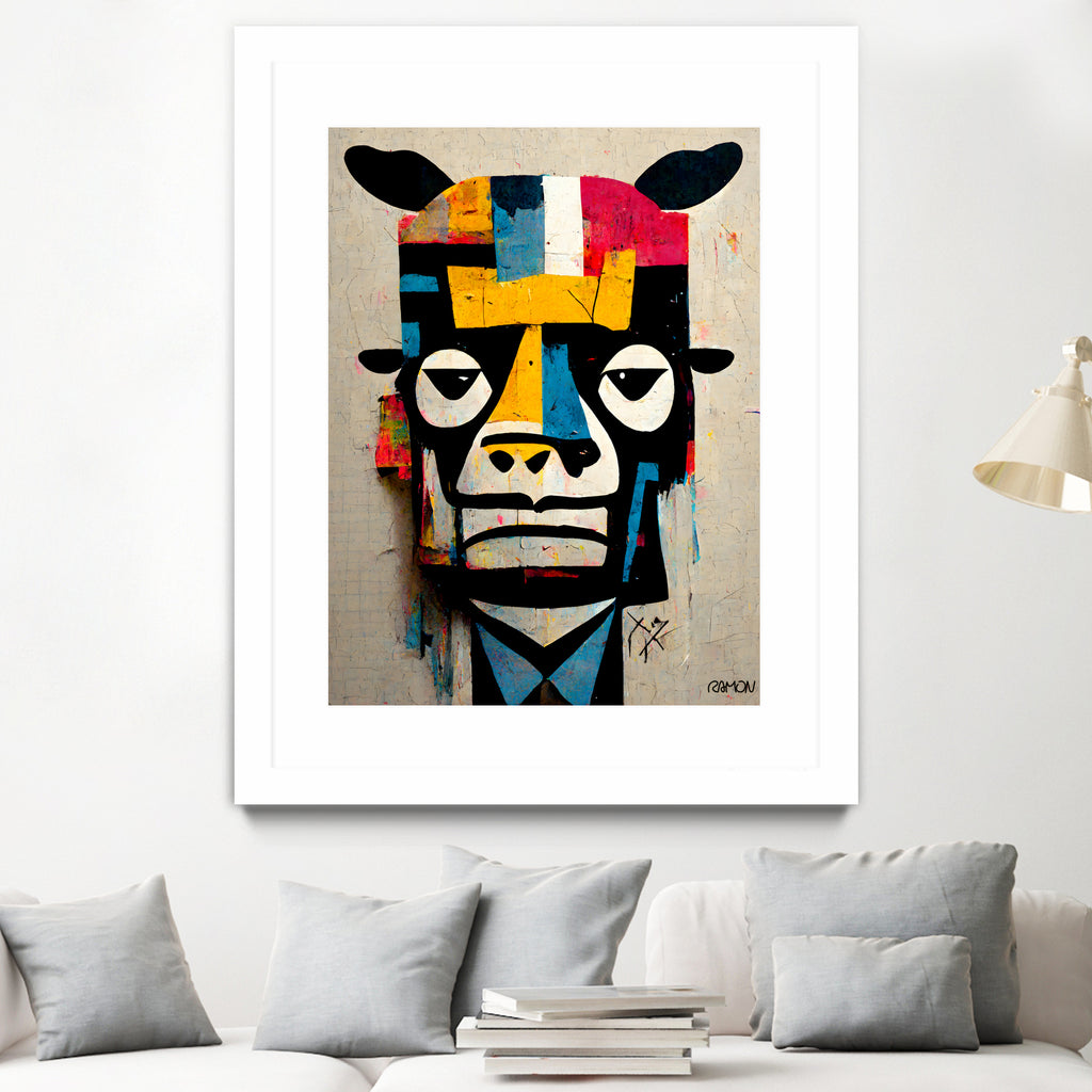 Cowman by Ramon Souza on GIANT ART - white digital painting