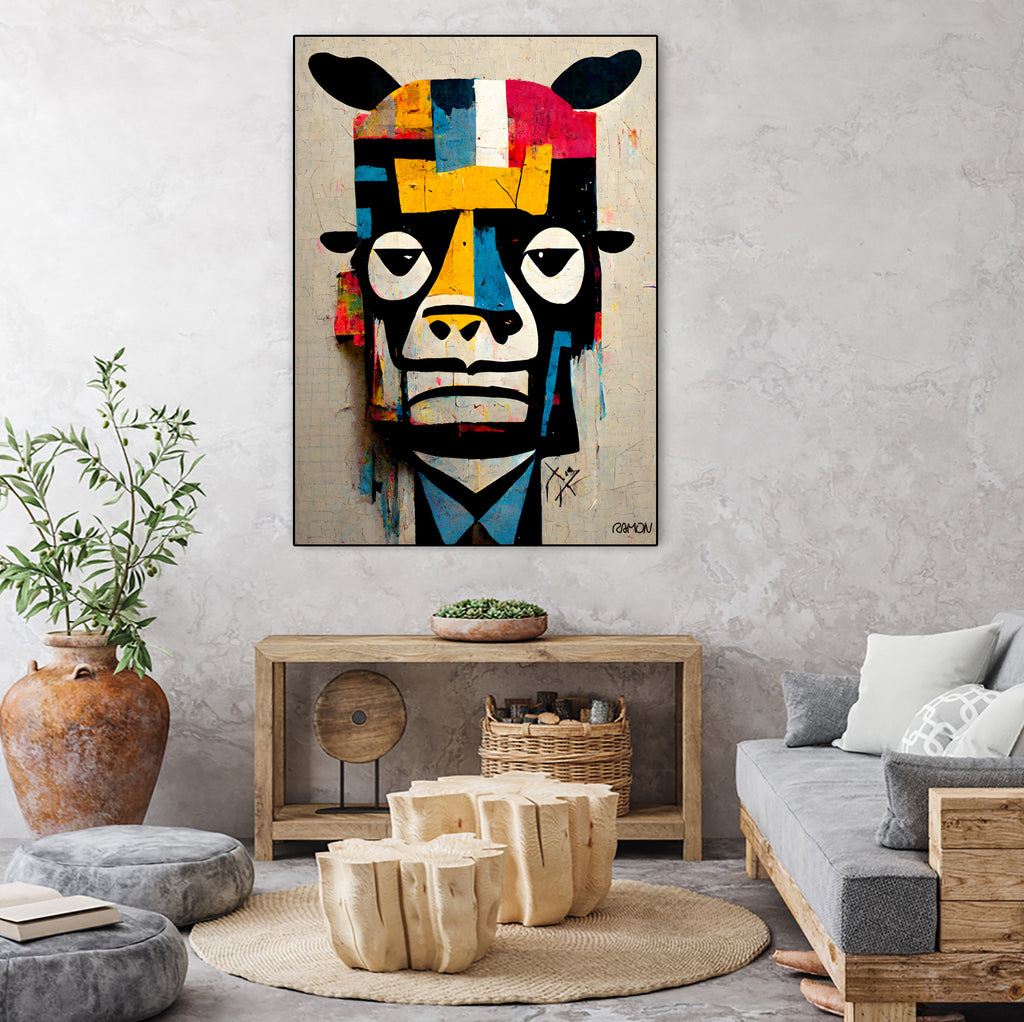 Cowman by Ramon Souza on GIANT ART - white digital painting