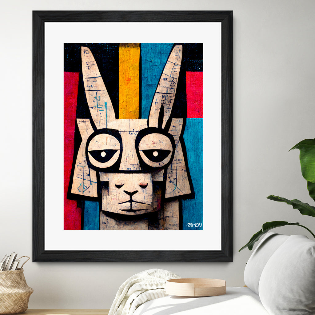 Einstain llama by Ramon Souza on GIANT ART - white digital painting