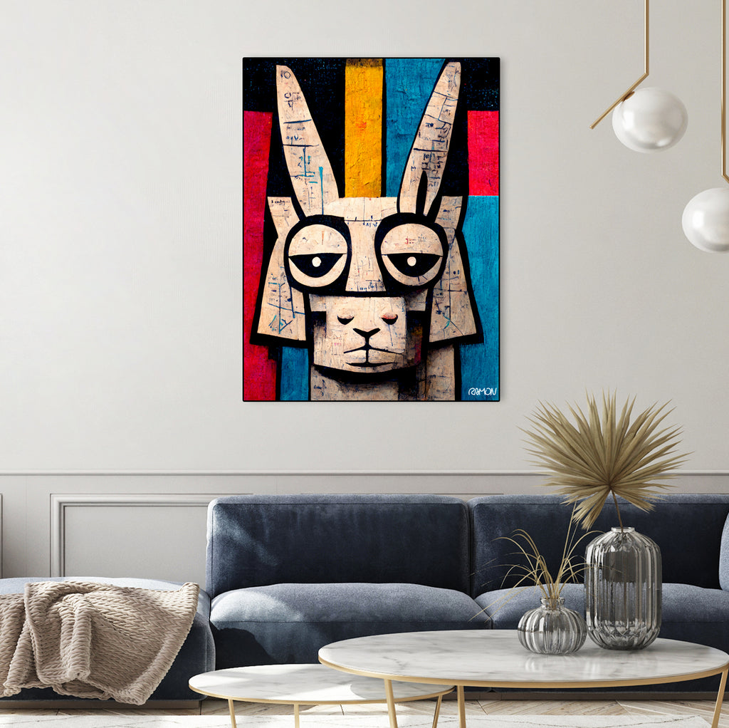 Einstain llama by Ramon Souza on GIANT ART - white digital painting